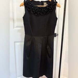 Taylor Black Midi Dress with Floral Detail